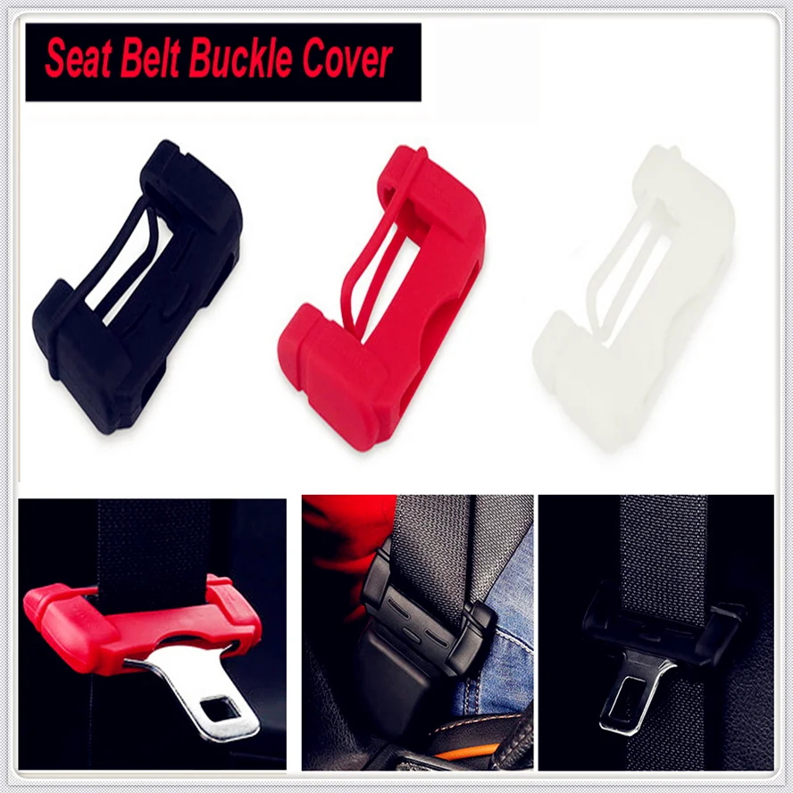 Car Safety Belt Buckle Covers Silicon Seat Protector for Ford Expedition EcoSport Kuga F-Series Escape SVT Reflex Freestar | Автомобили и