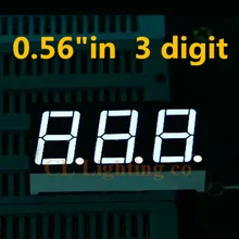 0,56 дюймов белый 3 цифровой светодиодный дисплей модуль 0,5" 0.56in DIP цифровая трубка общий катод 7 сегмент 3 цифровой светодиодный дисплей