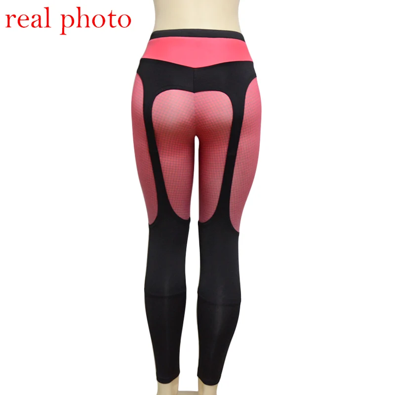Simenual 2018 Patchwork push up leggings women sportswear plaid gradient color legging female pants bodybuilding fitness leggins