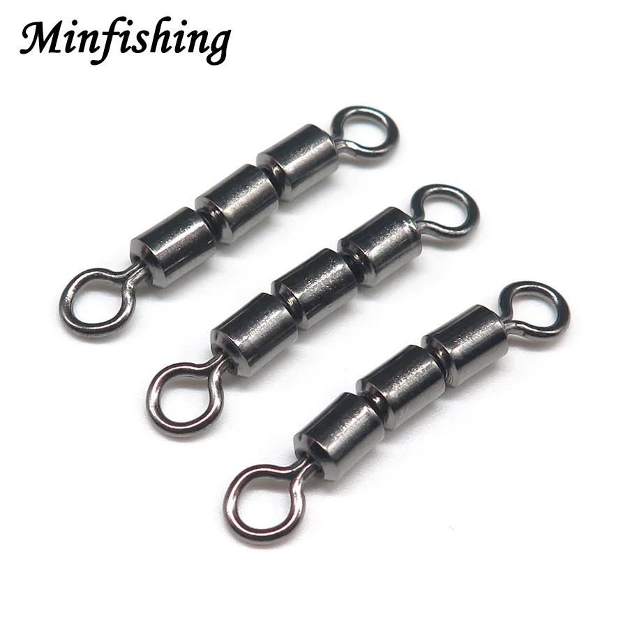Minfishing 25 шт. рыболовный Вертлюг из нержавеющей стали 3 шарнира вертлюг для ловли