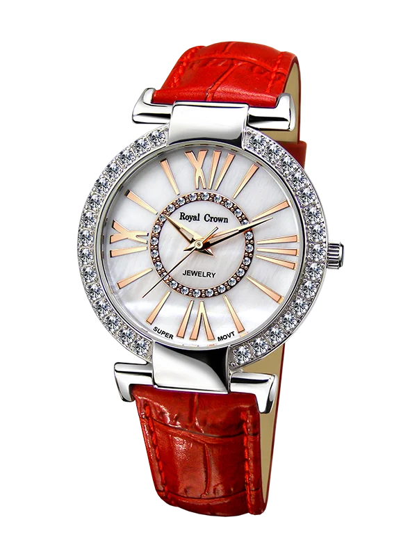 

Royal Crown Jewelry Watch 6116 Italy brand Diamond Japan MIYOTA Shell surface Fashion new Lady Rhinestone Diamond Dress