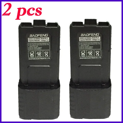 

2pcs Full Capacity Big 7.4v uv-5r 3800 mah Baofeng Accessories For Radio Walkie Talkie 3800mah uv5r uv-5re UV 5R baofeng battery