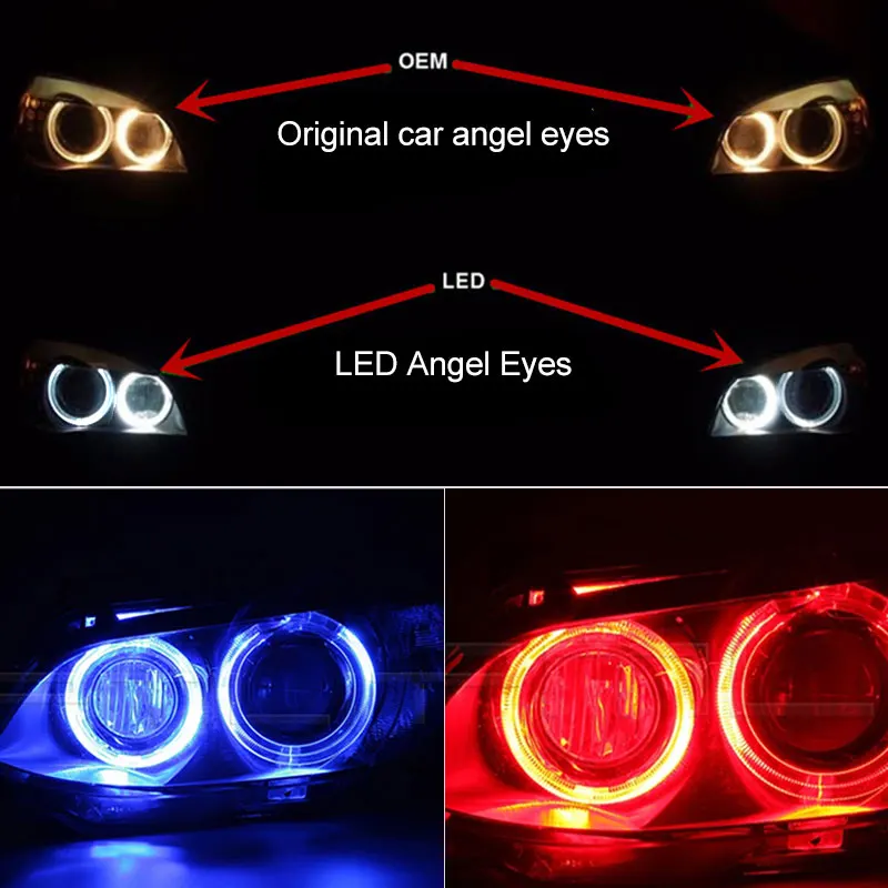 2x Canbus Светодиодные ангельские глазки 10 Вт 20 30 60 H8 светодиодная лампа HID для BMW E60 E61