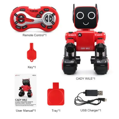 Стильный умный электрический робот R4 для мальчиков и девочек, Умный интеллектуальный программируемый пульт дистанционного управления жестами, радиоуправляемый робот vs 18DOF - Цвет: Красный