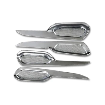 

Door Inner Storage Box Armrest Handle Cover Trim 4pcs For Ford Explorer 2016