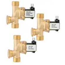 Электрический клапан G1/" Нормально закрывающийся латунный соленоидный электромагнитный клапан входной переключатель воды