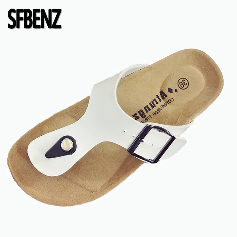 

Plus Size 35-44 New Design 2019 Woman Flat Flops Summer Cork Slippers Causal Beach Shoes Ladies Gladiator Chaussure Femme Shoe
