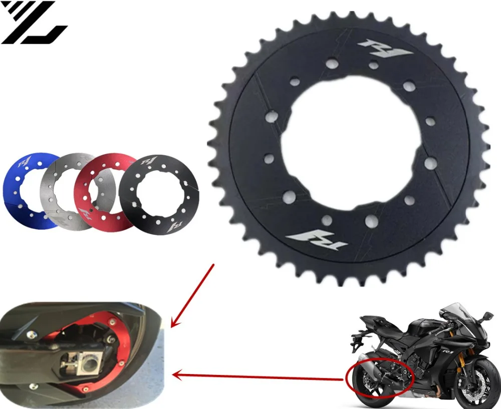 Мотоцикл части Трансмиссия ремень шкив Защитная крышка Задняя звездочка декоративная крышка для YAMAHA R1 YZF-R1 99-14 15-18