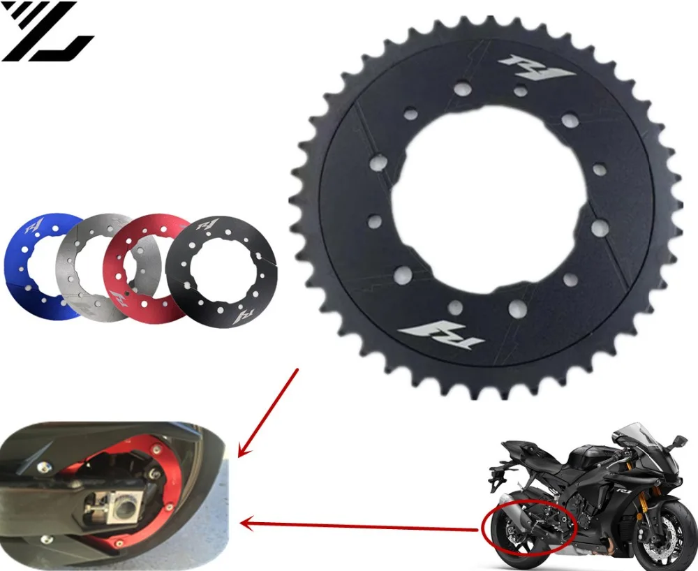 

New Motorcycle Parts Transmission Belt Pulley Protective Cover Rear chain gear decorative cover for YAMAHA R1 YZF-R1 99-14 15-18