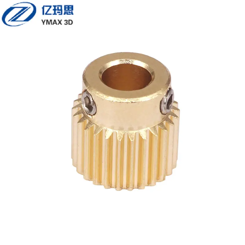 Copper Extrusion Head Gear 26 Teeth Bore 5mm 3D Printers Accessories Parts Diameter 11mm For MK8 Extruder Part 26Teeth Brass