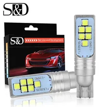 S&D 2 шт. T15 W16W Светодиодный лампочки Canbus Error Free 5 Вт W16W светодиодный 921 912 автомобиля задние фонари указателя поворота Задний фонарь Авто дневные ходовые огни 12V Белый