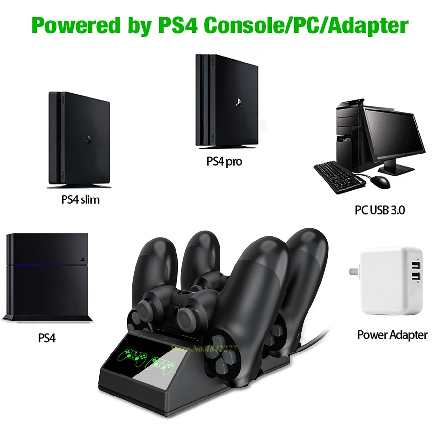 PS4/Pro/Slim контроллер зарядное устройство Подставка геймпад зарядная док-станция для Dualshock 4 игры джойстик игровая станция PS 4 аксессуары