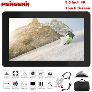 

Pergear A6 Plus Monitor 5.5 Inch LED Touch Screen 1920*1080 4K HDMI with 3D LUT On Camera Field DSLR Monitor Video Focus Assist