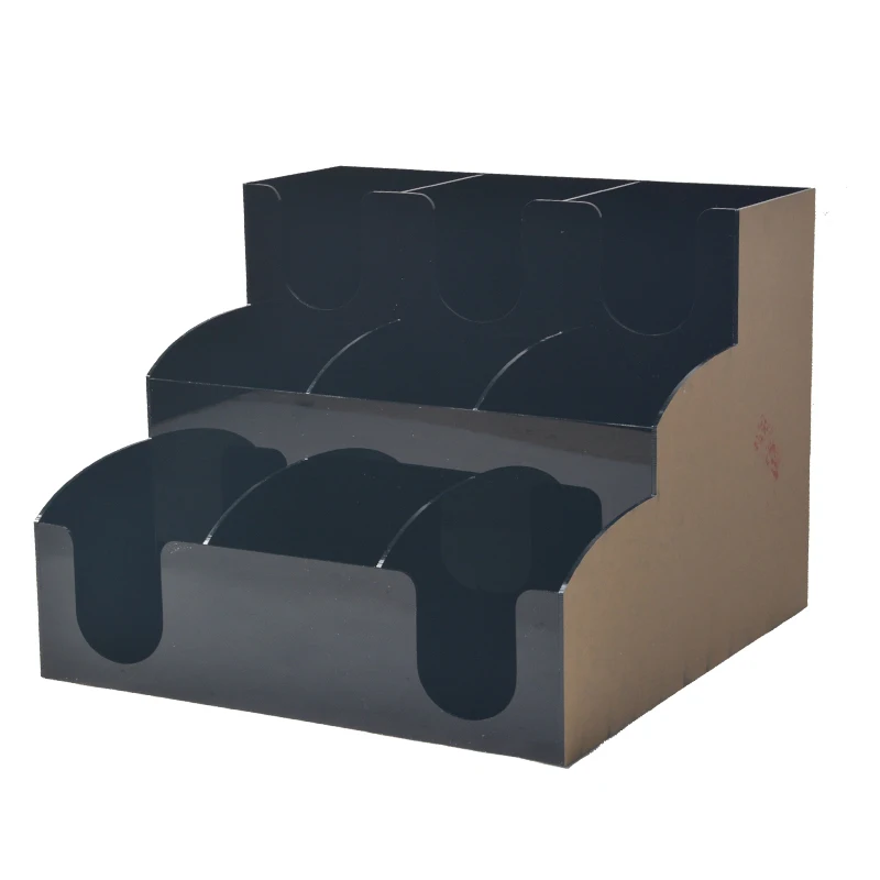 

New Cup&Lid Dispenser Organizer Coffee Condiment Holder Caddy Coffee Cup Rack new