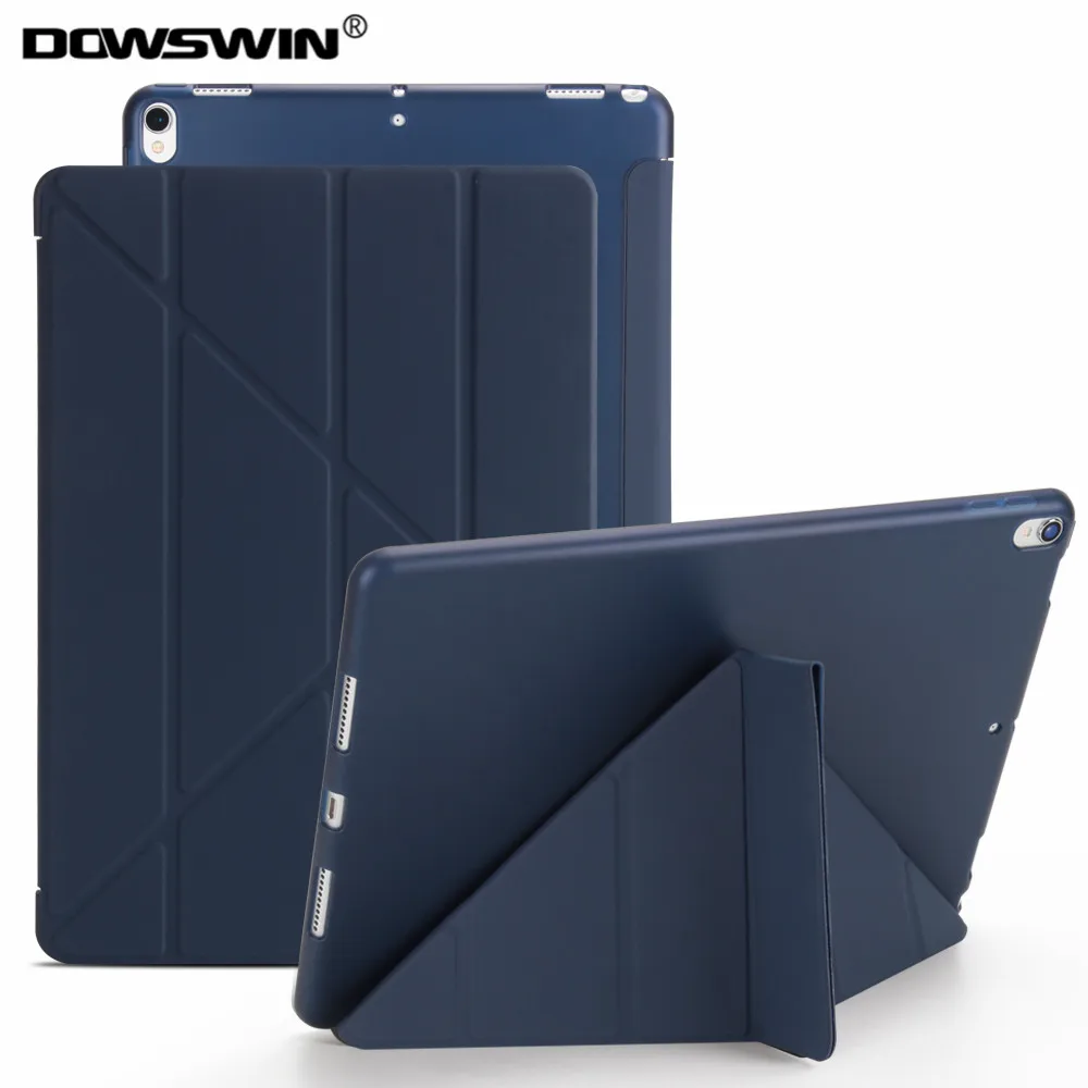 Для iPad Pro 10,5 чехол, из искусственной кожи Smart Cover чехол s для iPad Air 3, TPU, мягкий чехол для iPad Pro 10,5 A1701 A1709 A2152 A2123 - Цвет: deep blue