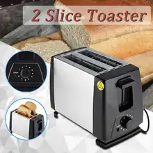 Tostadora de 2 rebanadas de 750 W, máquina doméstica automática de calentamiento rápido, tostadora electrónica de pan, horno, tostadora, sandwichera, parrilla