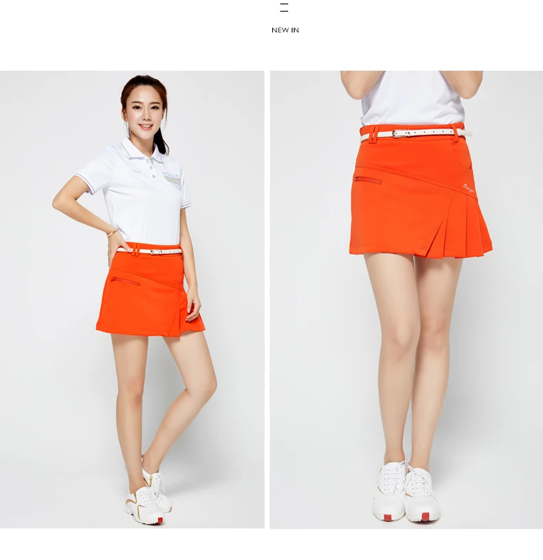 TTYGJ Send Belt Medium Thickness Version Fold Skirt Short Tennis Anti Emptied Lady Golf Pleated Pantskirt Safety Wrinkle Skorts