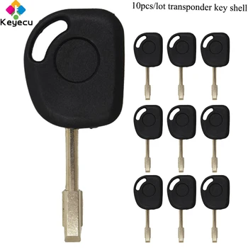 

KEYECU 10PCS/Lot Replacement Transponder Key Shell - FOB for Jaguar S Type X Type XJR XJ8 2004 2005 2006 2007 2008 - Key Shell