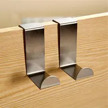 2PCS Stainless Steel Self Home Kitchen Wall Door Holder Hook Hanger Hanging Coat Hooks Free Shipping