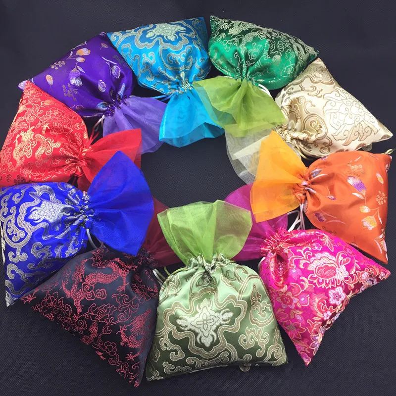 Organza Large Satin Wedding Party Favor Candy Bags Drawstring