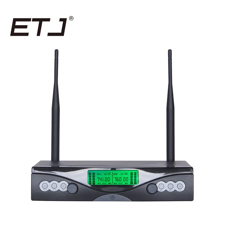 Профессиональный беспроводной микрофон для караоке от бренда ETJ СВЧ SKM9000 двойной