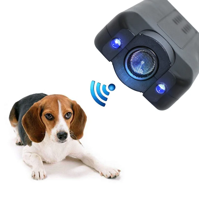 Hot Sell LED Flashlight Handheld Dog Repellent Trainer Ultrasonic Dog Deterrent Barking Stopper Dog Trainer Device