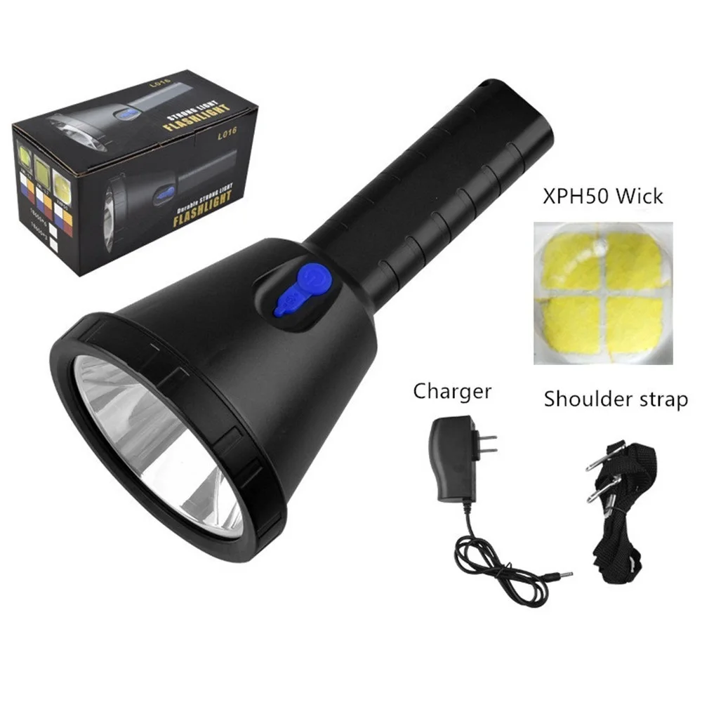 

Super Bright 25W Long range LED Handheld Spotlight Hunting LED Flashlight Aluminium Reflector Portable searchlight Spot beam