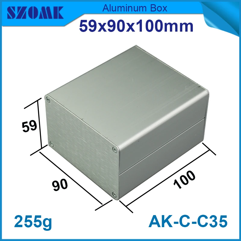 

10 pieces pcb project box plastic distribution box power extruded aluminium case 59*90*100mm