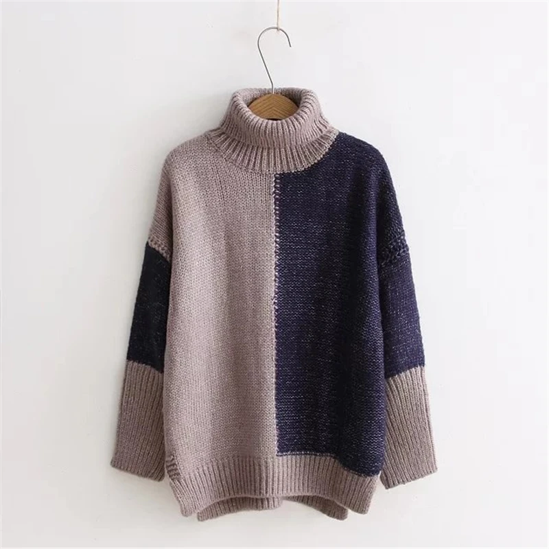 Johnature Women Japan Style Sweaters Turtleneck Sweet 2017 Spring New Knitted Long Sleeve Harajuku Mori Girl