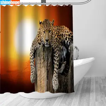 

Customized Shower Curtain Animals Leopard,Lion Waterproof Polyester Bathroom Curtains High Quality Curtains for Bathroom Shower