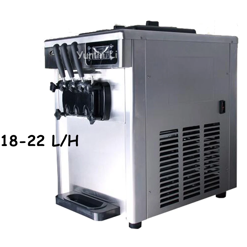 Commercial Soft Ice Cream Machine 220V Automatic Desktop Ice Cream Maker 2300W Steel Ice Cream