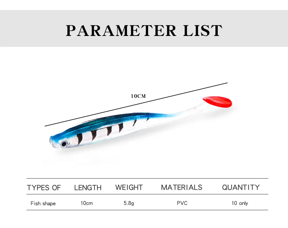FTK Мягкая приманка 10 шт./лот 10 мм мягкая рыболовная приманка рыболовные плавающие приманки силиконовая резиновая рыбка искусственная приманка Рыболовная Снасть