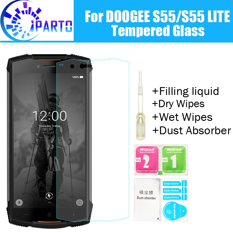DOOGEE S55 закаленное стекло 100% хорошее качество премиум 9H защитная пленка