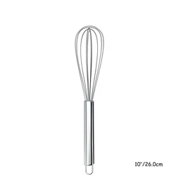 Stainless Steel Balloon Whisk Set - Versatile Kitchen Mixing Tools (10 inch)