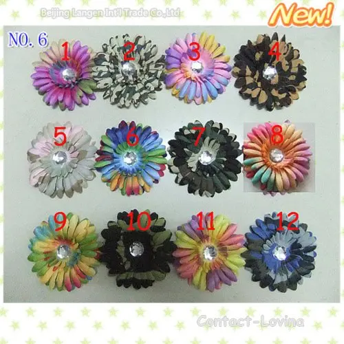 

hoteat sell 4inch DIFFERENT flower+clip toghter Children Head baby gift /xma