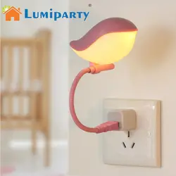 Lumiparty USB Ночные светильники Новинка подарок прекрасная птица форме гибкие светодиодные лампы Портативный USB ночник Спальня настольная