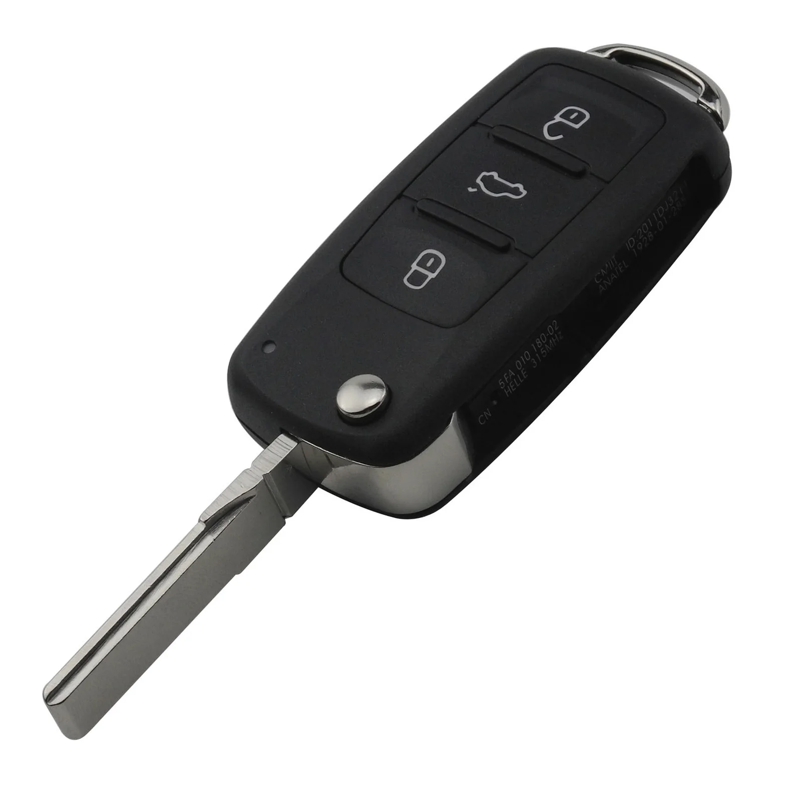 Jingyuqin автоматический откидной чехол для ключей VW Golf Seat VOLKSWAGEN Polo Passat B5 Tiguan Skoda 2/3/4