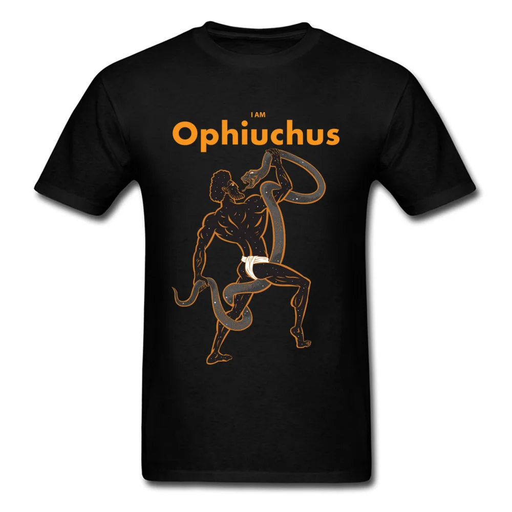 I Am Ophiuchus Summer Fall 100% Cotton Crew Neck T Shirt Short Sleeve Simple Style T-Shirt Dominant Design Tshirts I Am Ophiuchus black