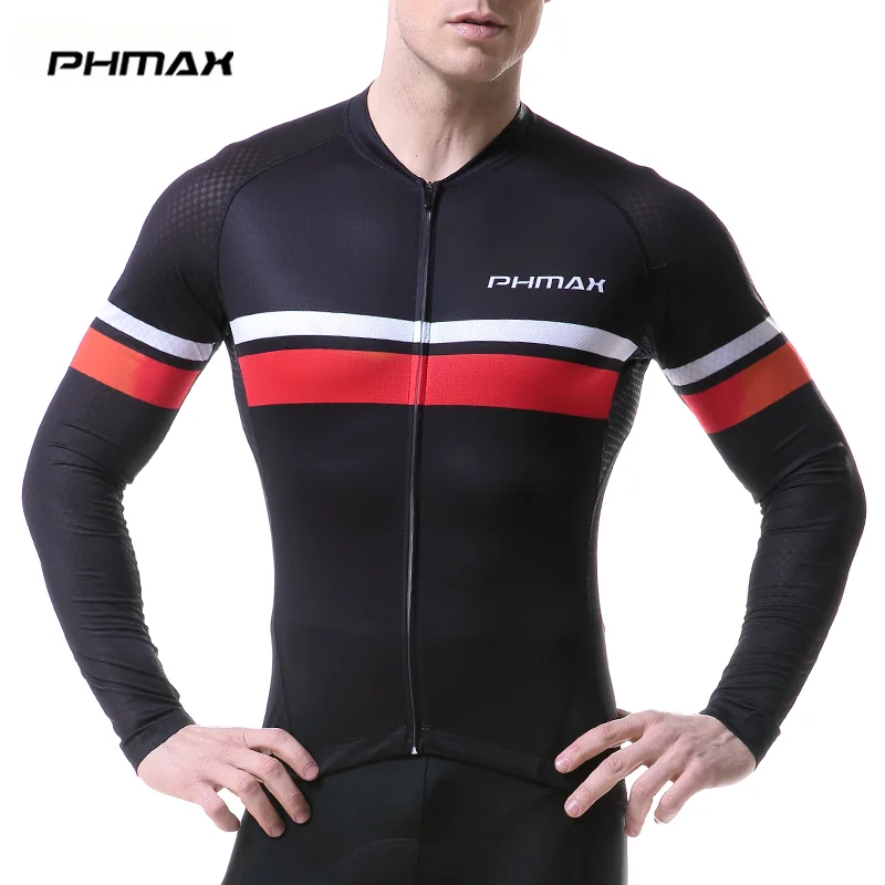

PHMAX 2019 Long Sleeve Cycling Jerseys Breathable Mountain Bike Clothes Cycling Clothing Quick-Dry Bicycle Cycling Clothing