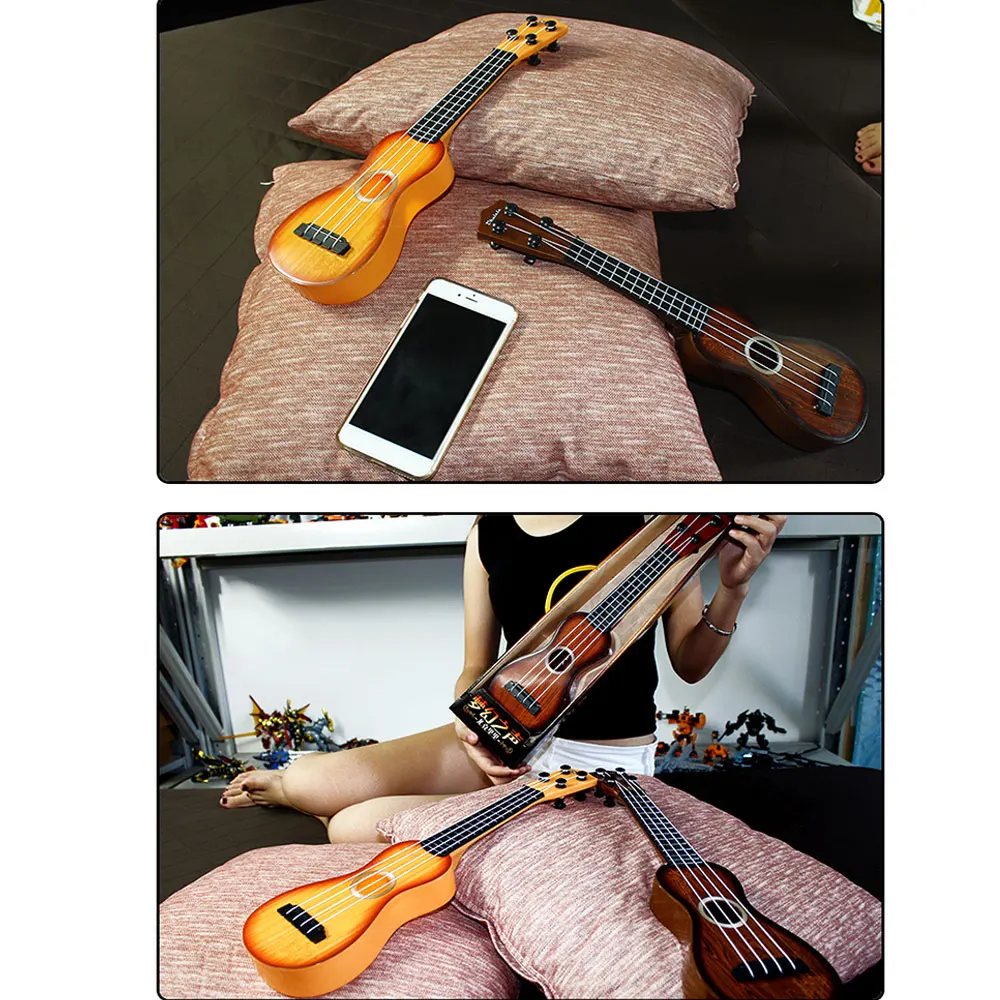 

Education Musical Instruments Ukulele Environmental Protection Small Guitar Toy Color Random Entertainment Learning Mini