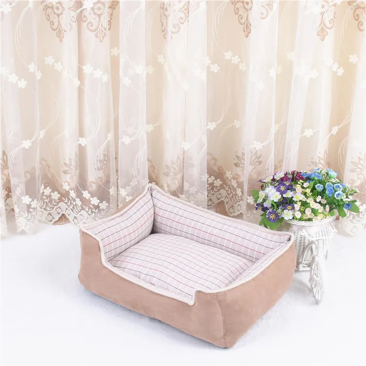 High-Quality-4-Size-Plaid-Pet-Dog-Kennel-Beds-Winter-Warm-Large-Dog-Bed-House-Detachable (2)