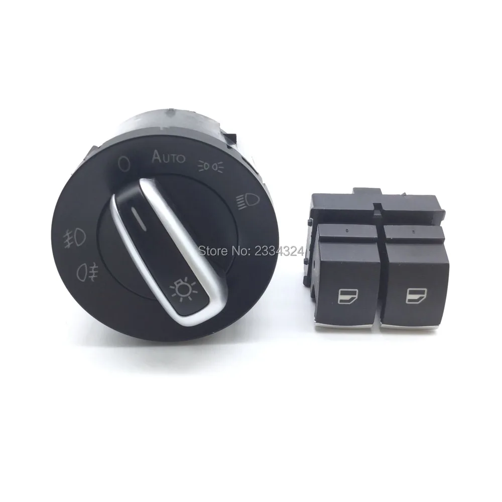 chrome Window Switch headlight switch for VW passat B6 Eos Golf 5 6 GTI