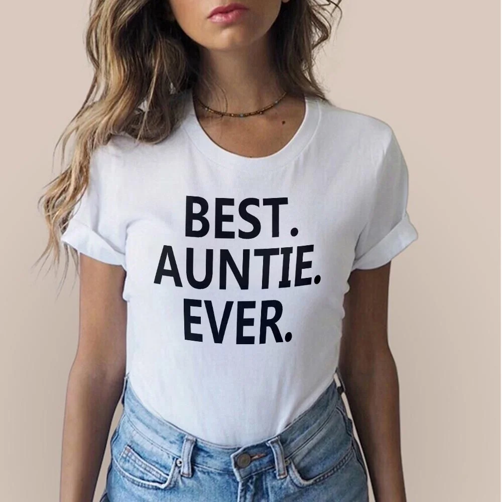 Лучший подарок тети когда-либо женская футболка я люблю мою футболка тети для тети забавная Женская футболка для сестры Рождественский подарок тетя