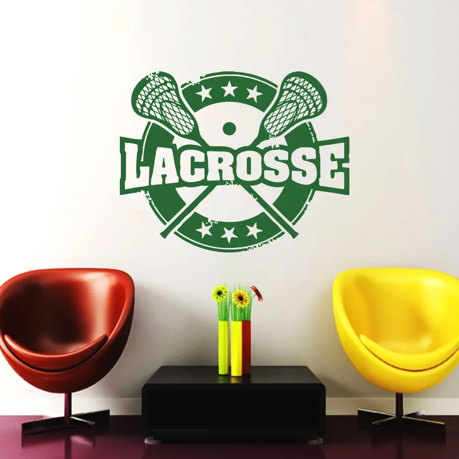 Wall Decals Lacrosse Logo Decal Vinyl Sticker Sport Boy Room Decor
