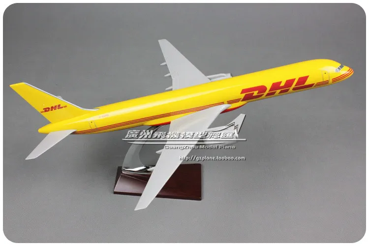 47cm Resin B757 DHL Airlines Model Boeing 757 Airplane Airways DHL Shipping Cargo Static Airbus Model Aircraft Collection Toys