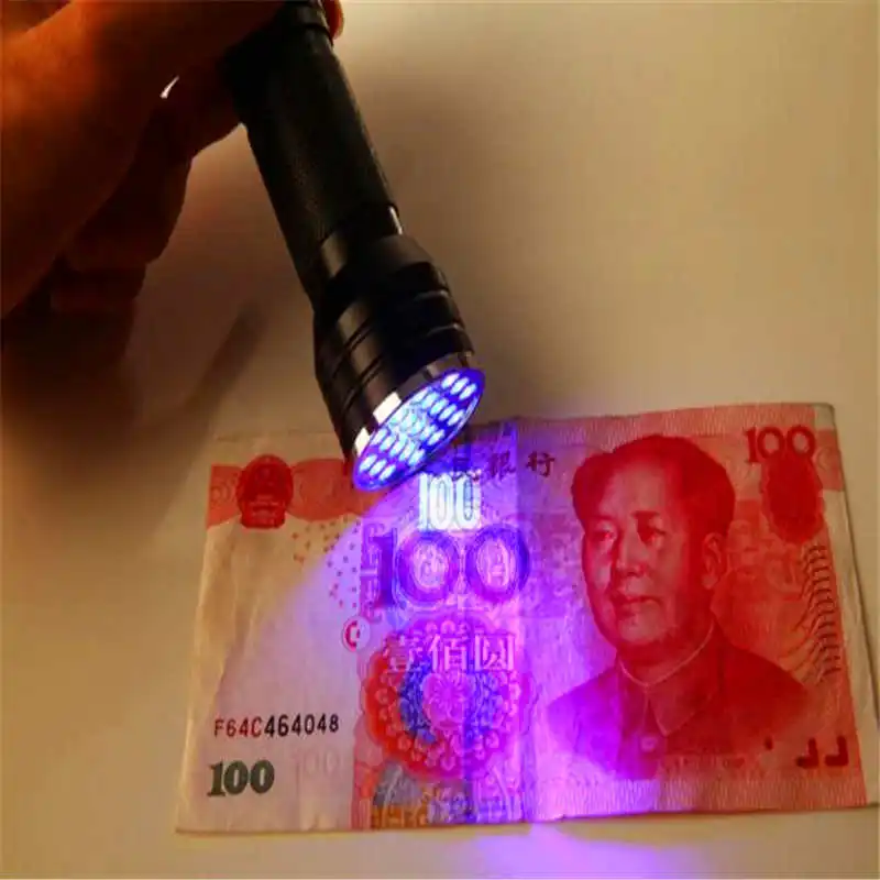 21 LED 395 нм УФ ультрафиолетовый черный свет фонарик для инспекции CSI мощный