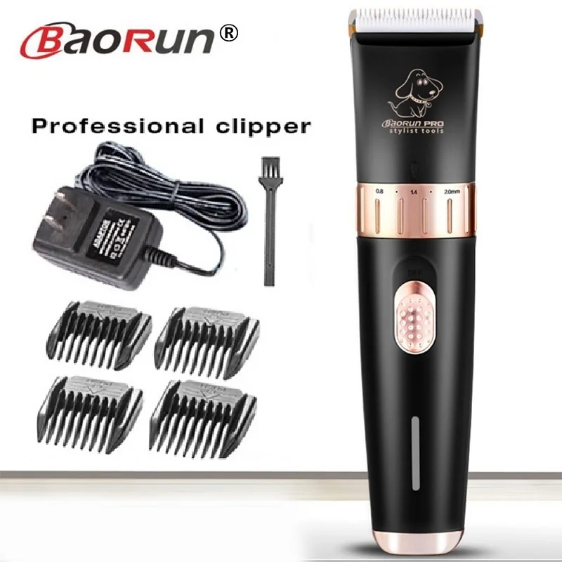 BaoRun Professional Pet Hair Trimmer Electric Rechargeable Cat Dog