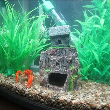

Aquarium Sea Rock Fish Shrimp Hiding Cave Ornament for Fish Tank Landscape Decor