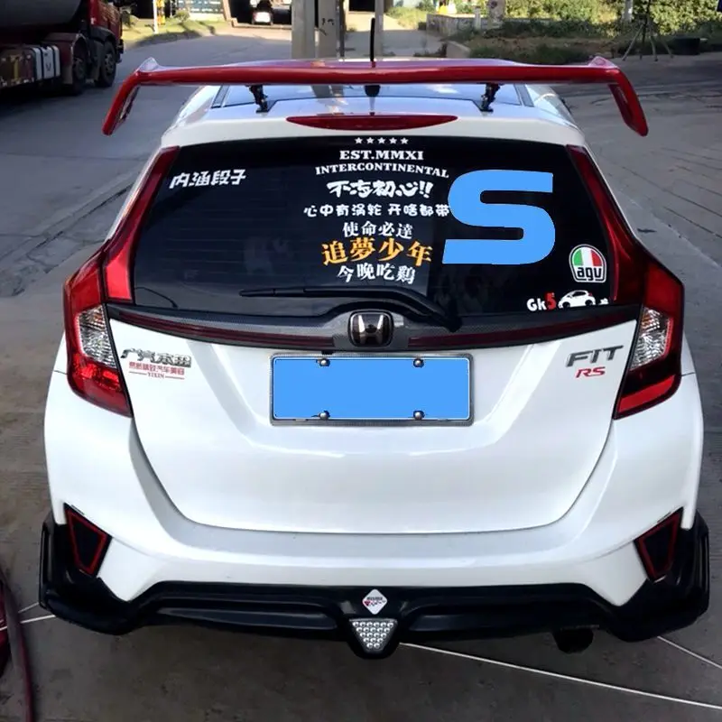 Для honda fit Неокрашенный АБС автомобильный хвост декоративное крыло задний багажник спойлер