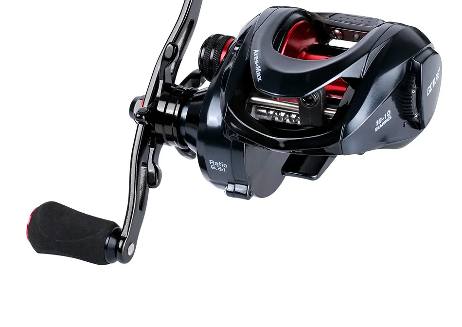 Goture Ares-Max сверхмощная катушка для наживки 10+ 1BB Max Drag 22lbs/10kg 6,3: 1 рыболовные катушки для морской рыбалки